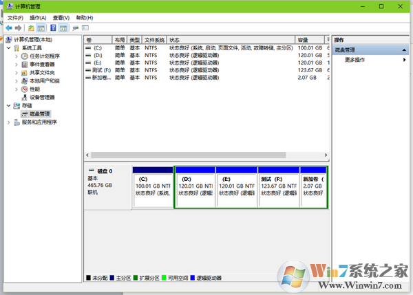 Win10怎么合并磁盤分區圖1