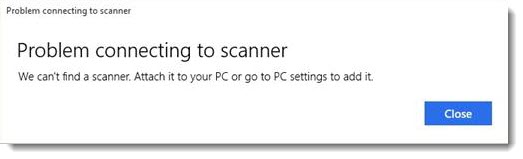 掃描程序無法在Windows10上運行