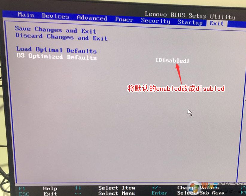 把OS Optimized Defaults設(shè)置為Disabled 把OS Optimized Defaults設(shè)置為Disabled