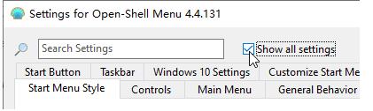 Win10經典開始菜單工具(Open Shell Menu) v4.4.131官方版