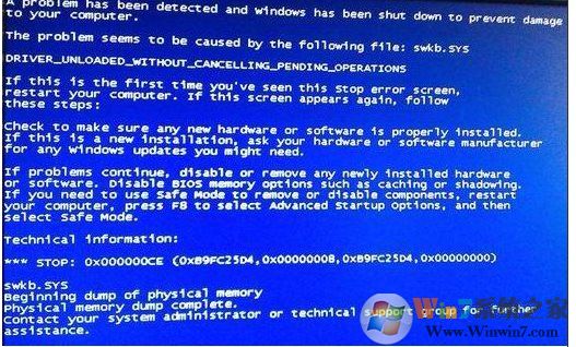 Win7系統出現swkb.sys藍屏的解決方法