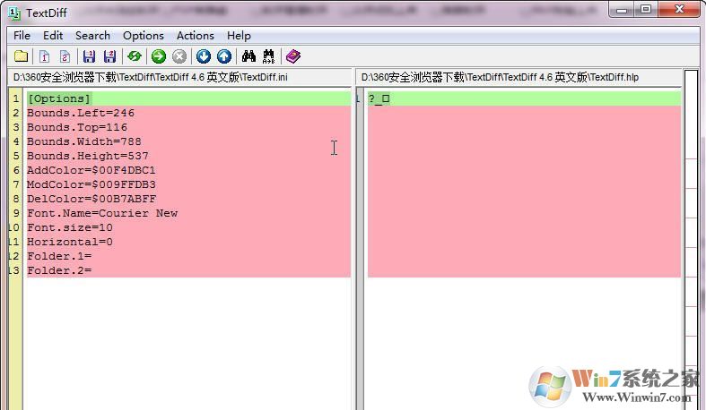 文件對比工具 TextDiff v4.6 漢化版(文本比較找不同)