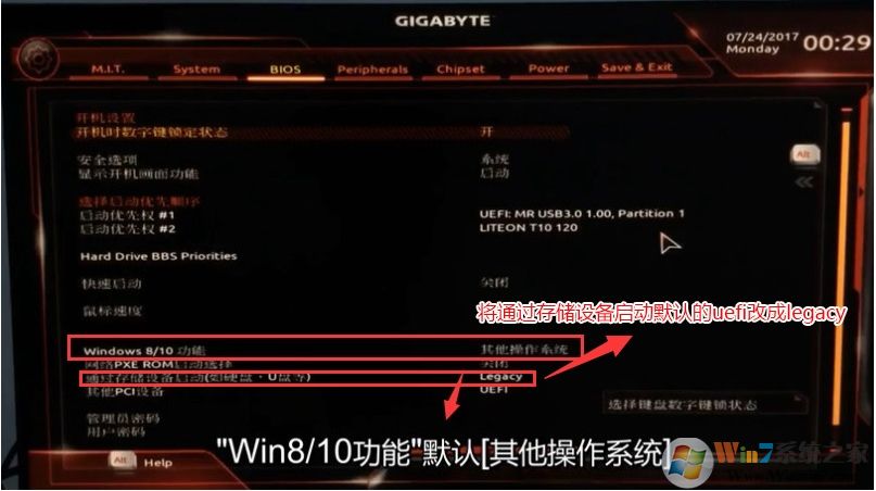 技嘉B450主板安裝Win7系統(tǒng)(BIOS設(shè)置[開啟兼容模式,關(guān)閉安全啟動(dòng)]+U盤啟動(dòng))