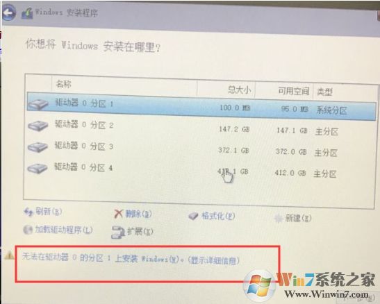 無法在驅動器0的分區1上安裝Windows 解決技巧！