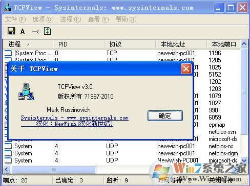 tcpview下載_TcpView(端口查看器)v3.05 漢化版
