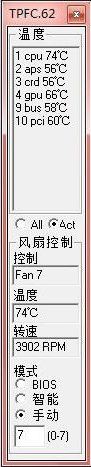 TPfanControl v0.62 漢化版(Thinkpad筆記本風扇轉速控制)