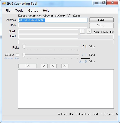 IPv6 Subnetting Tool(IPV6子網掩碼計算器)