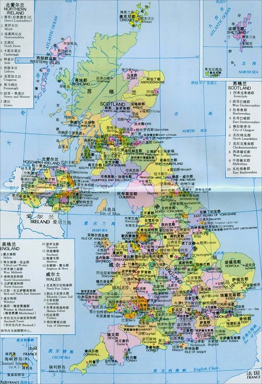 英國政區圖高清版