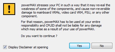 powerMAX(電腦拷機測試軟件) V1.00.1 綠色版
