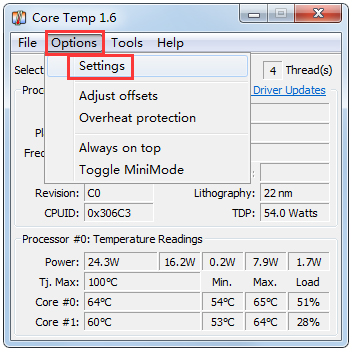 Core Temp(CPU數字溫度傳感器) V1.14 中文版