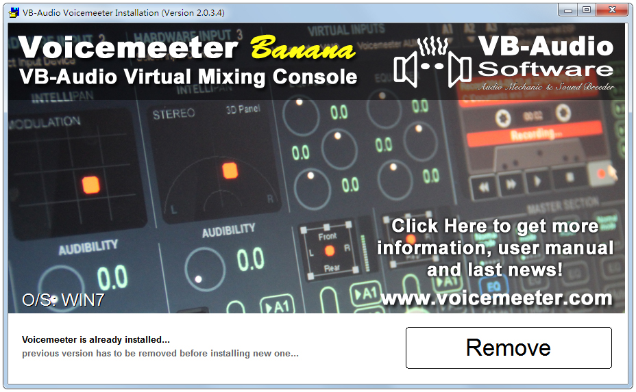 Voicemeeter Banana(虛擬音頻調音臺) V2.0.3.4