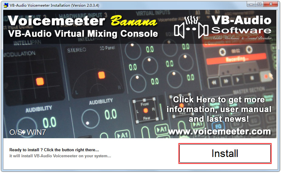 Voicemeeter Banana(虛擬音頻調音臺) V2.0.3.4