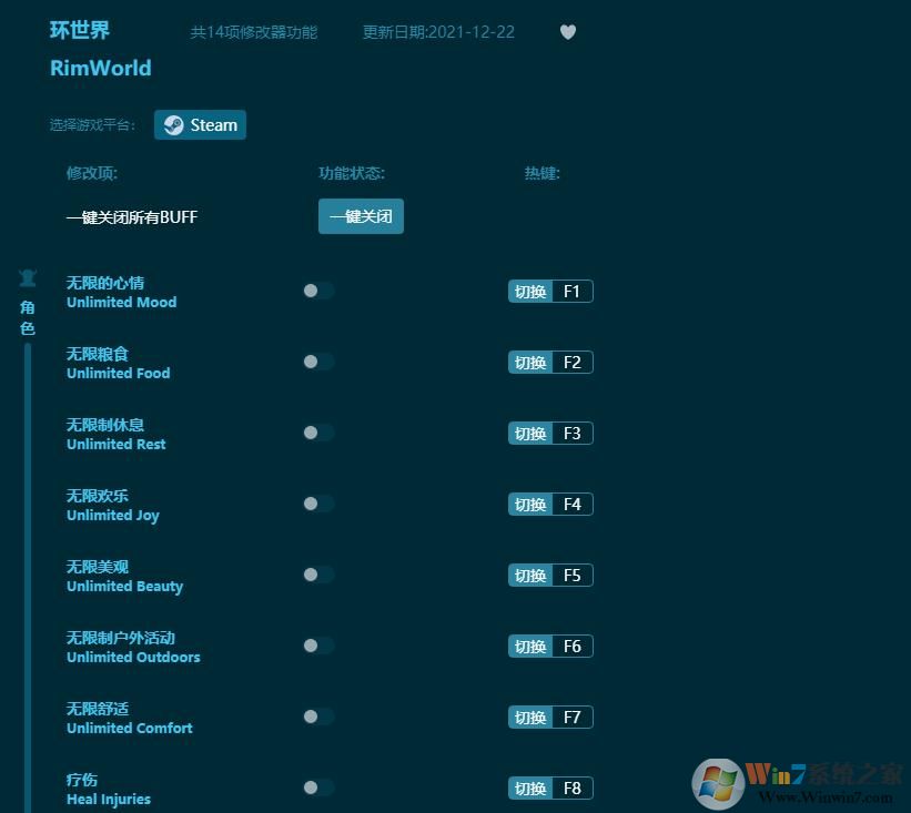 環世界十四項修改器