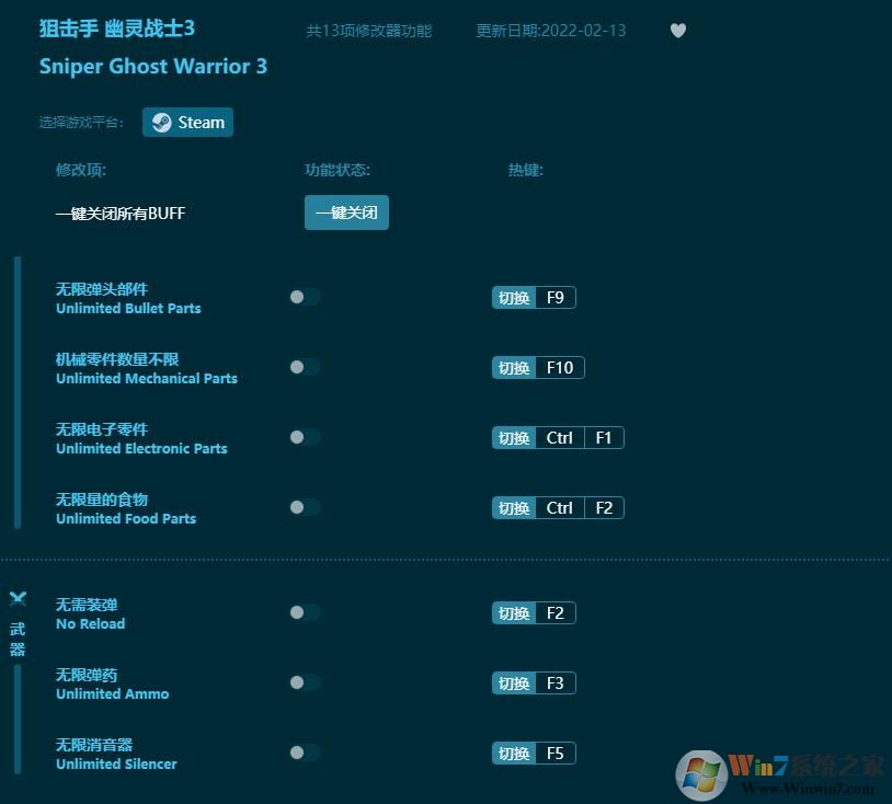狙擊手幽靈戰士3修改器