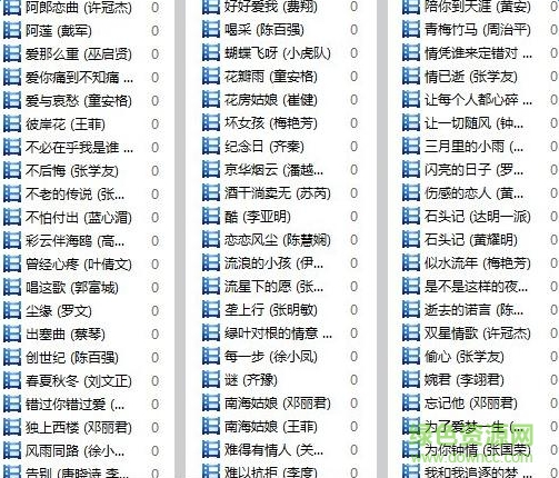 90年代經典老歌500首打包下載