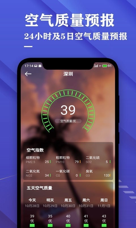 日歷天氣預報