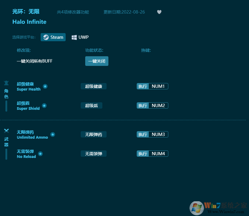 光環無限多項修改器