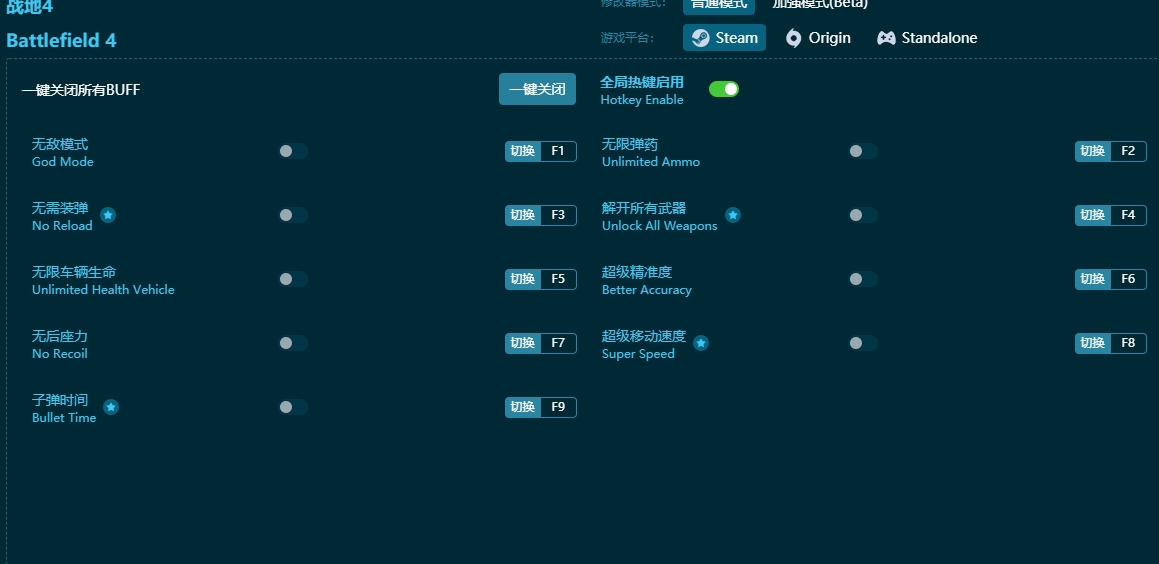 戰地4十二項修改器