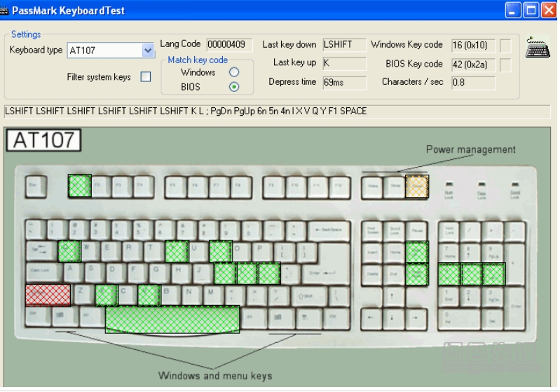 keyboardtest鍵盤檢測純凈版