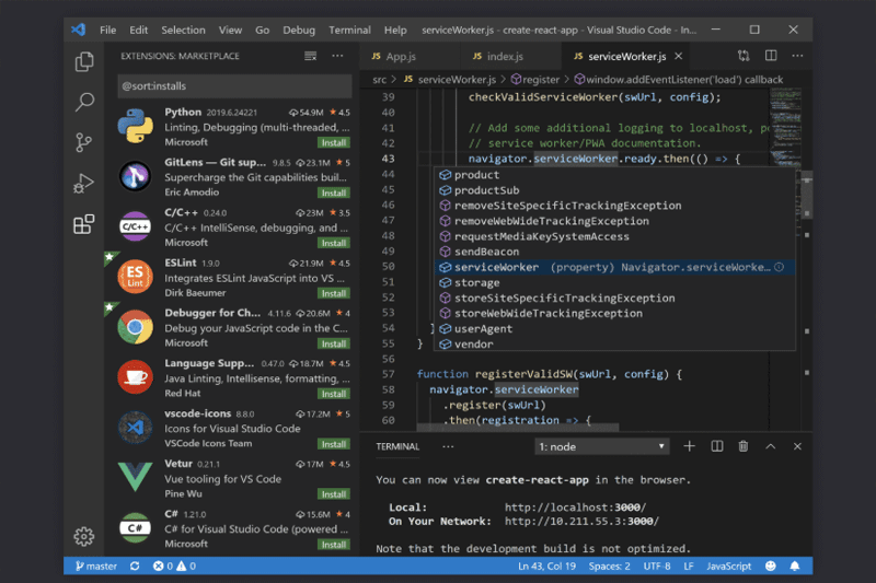 Visual Studio Code(Mac版)