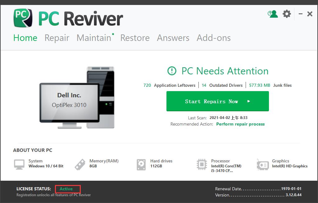 PC Reviver(電腦優化維護工具)
