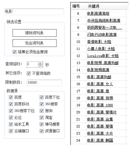 熊貓關鍵詞工具