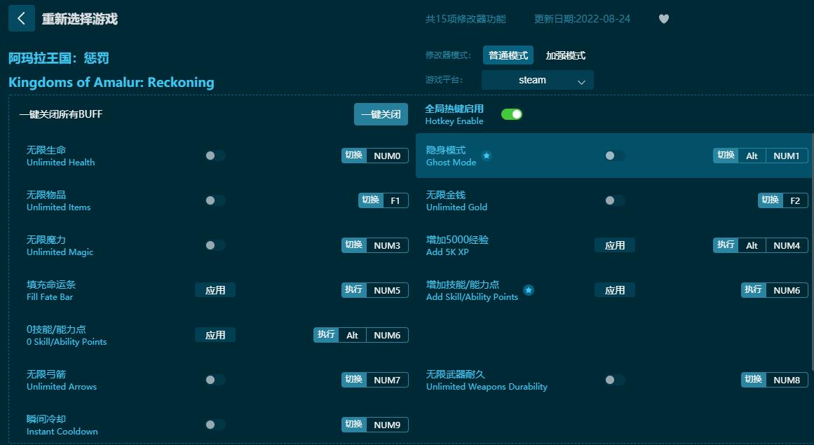阿瑪拉王國：懲罰十五項(xiàng)修改器