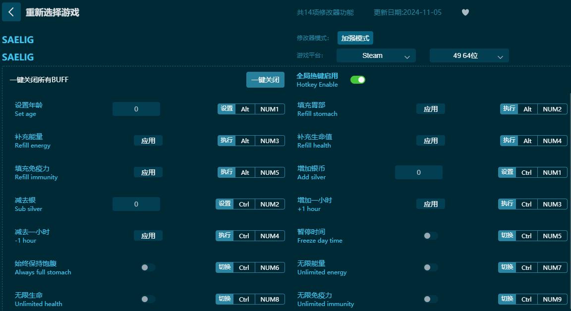 SAELIG十四項修改器